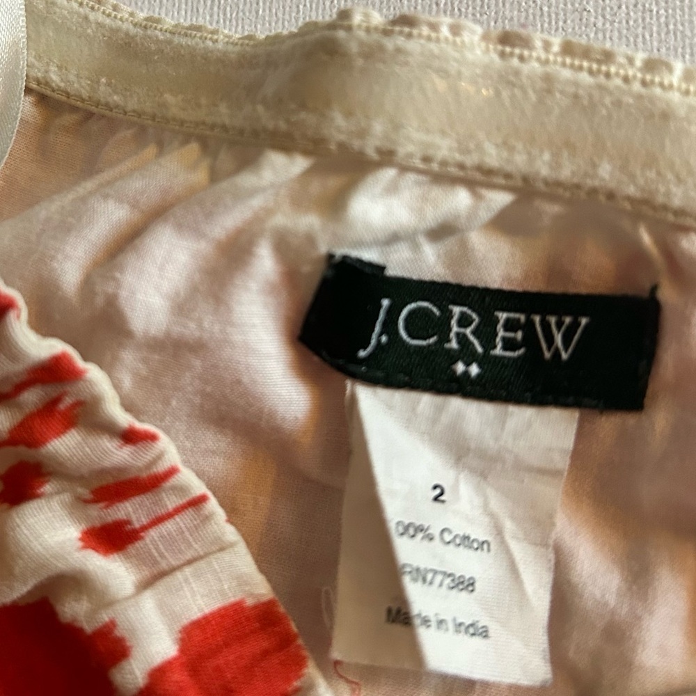 J. Crew strapless top Women's Boho Print Tube Top Cotton Bustier Small - Picture 3 of 9